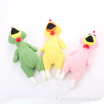 Poulet en peluche en peluche pour animaux de compagnie